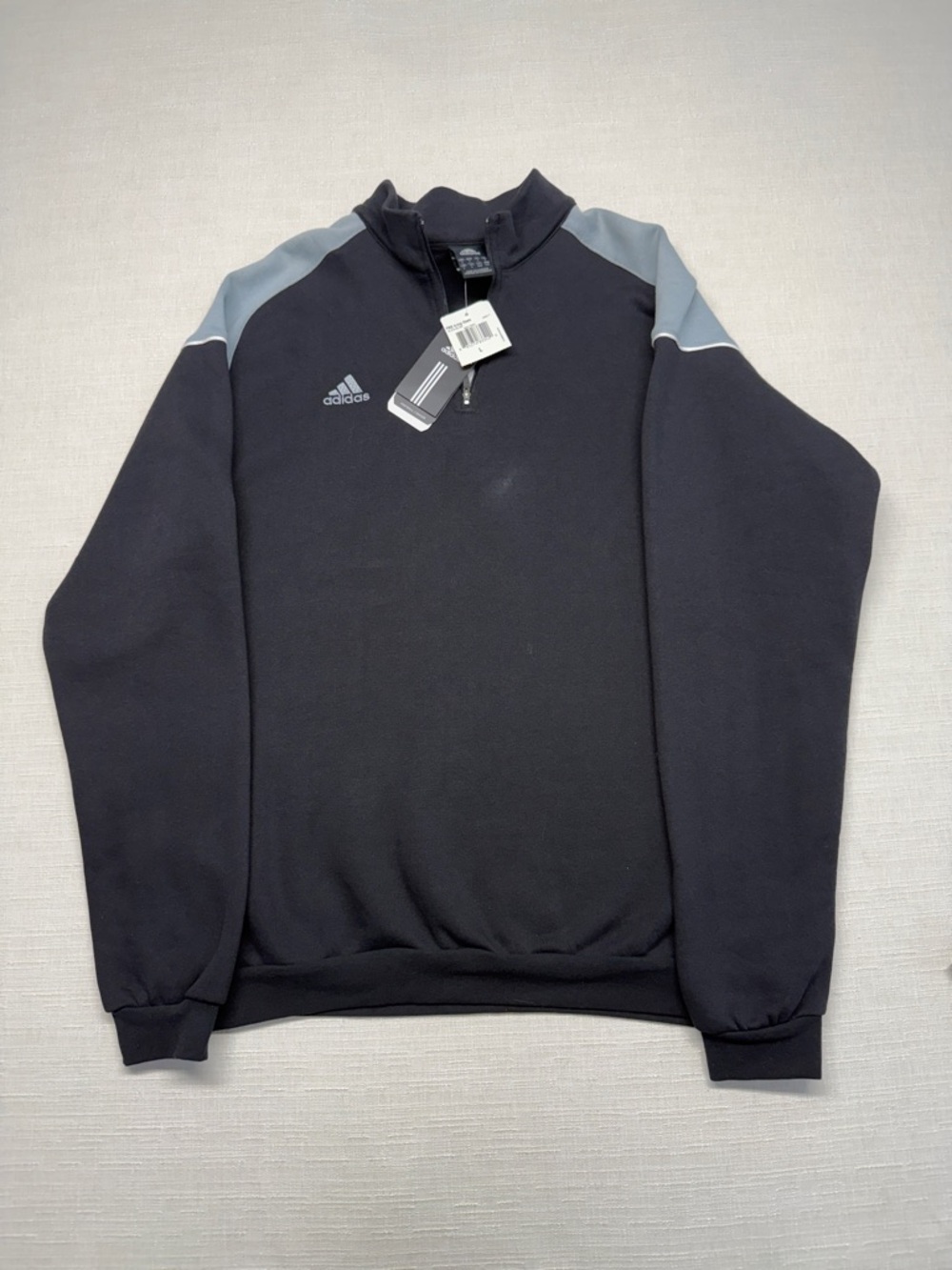 Y2K Adidas World Cup Soccer Embroidered Logo Men’s Black Zip-Up Fleece